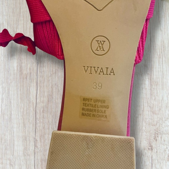 Vivaia Pointed-Toe Bow Knot Yaffa Mule Sandals in Hot Pink Fabric Size EU 39 (8) - Picture 11 of 11